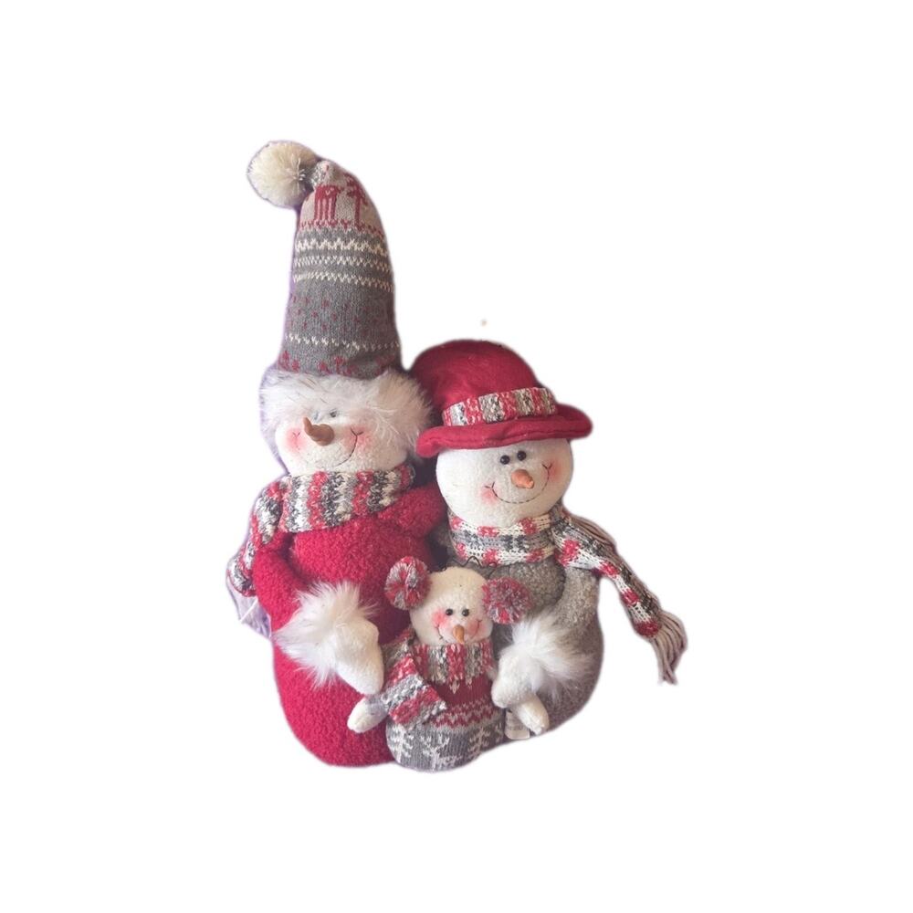 Christmas Tree Shop Snowman Family Plush NWTS